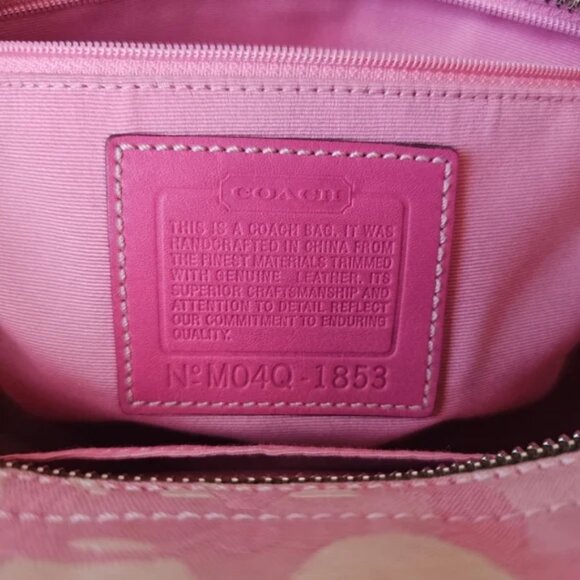Coach Soho Signature Optic Jacquard Mini Bag Purse Tote Vintage #1853 PINK - Picture 4 of 17